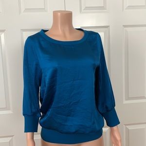 Gorgeous Blue Satin Top